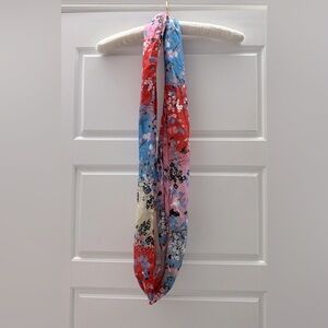 Pink, Red, Blue Floral Infinity Scarf